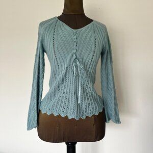 Light Blue Joe Boxer Sweater with Bow Detailing